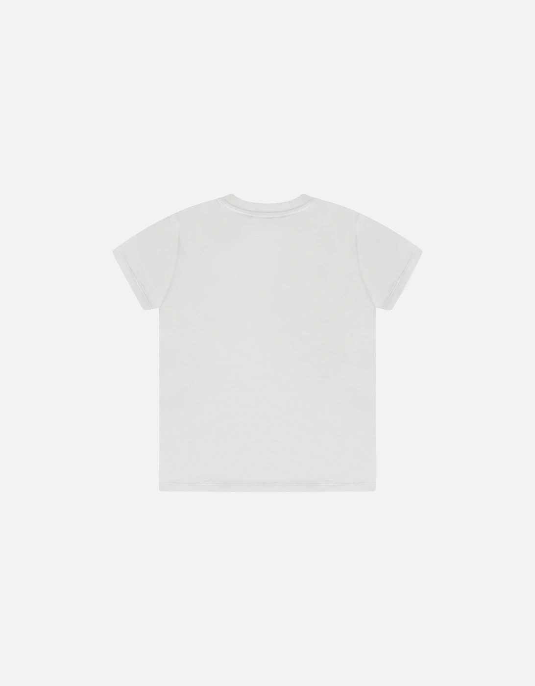 Juniors Silver Print Logo T-Shirt (White)