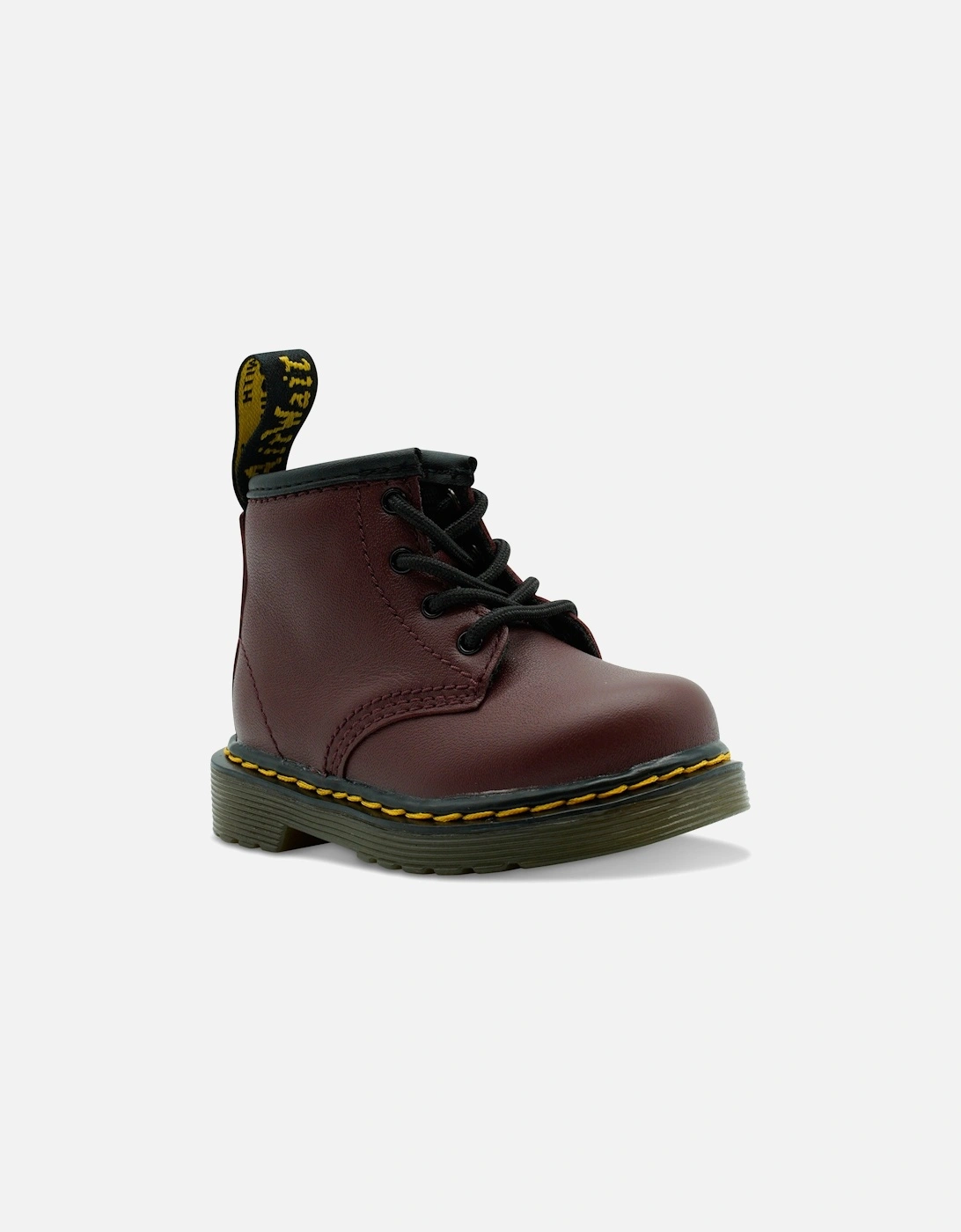 Dr. Martens Infants Leather Boots (Cherry), 4 of 3