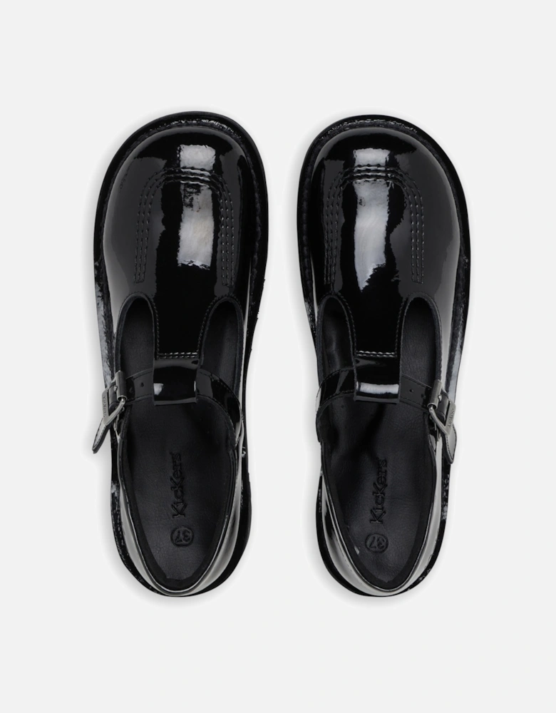 Juniors Kick T-Bar Patent Shoes (Black)