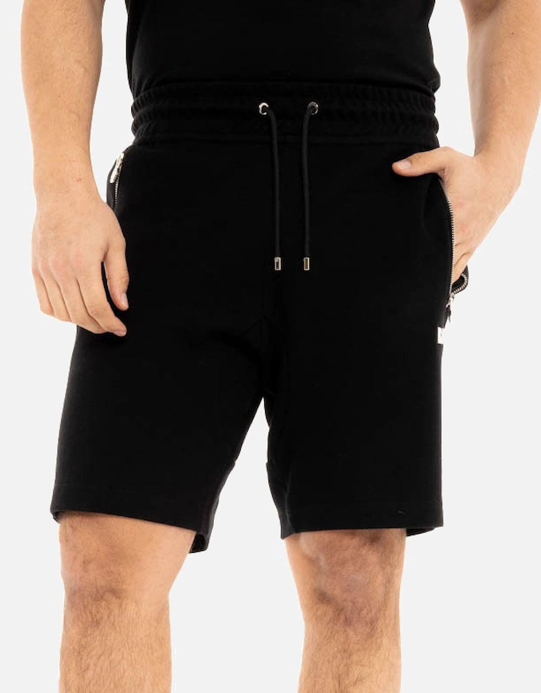 Mens Q-Series Sweat Shorts (Black), 4 of 3