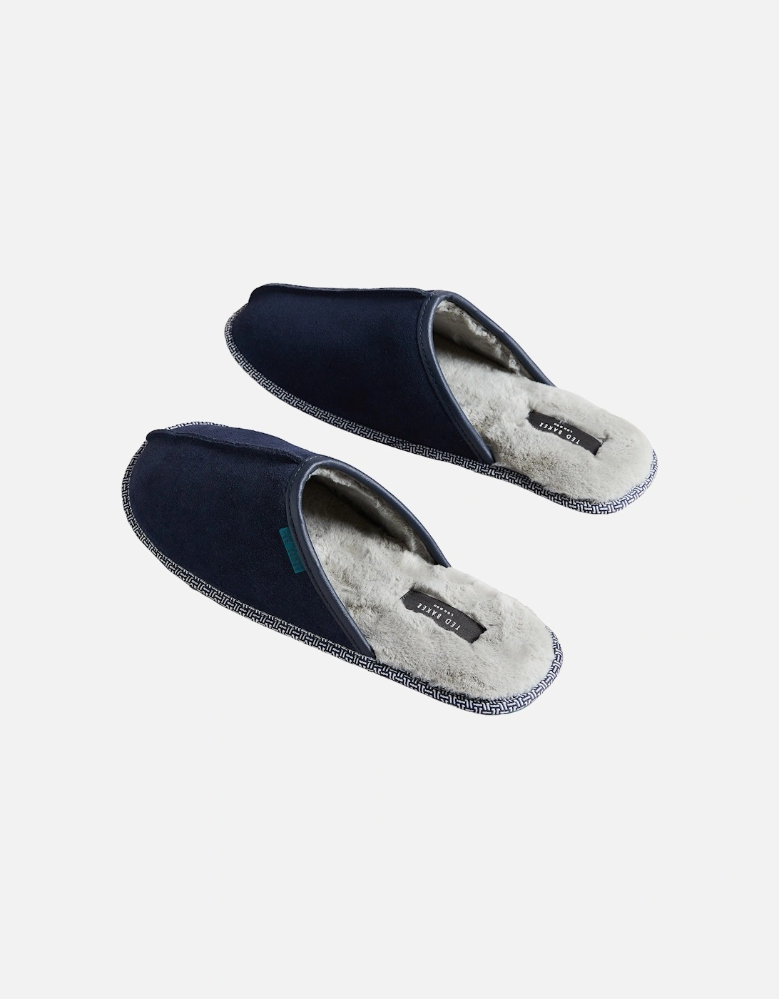 Mens Peter Suede Mule Slipper (Navy)