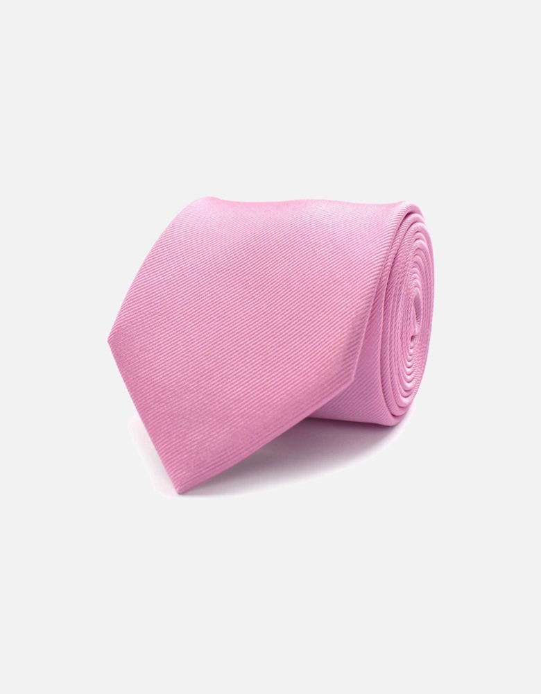 Mens Classic Ribbed Tie (Pink)