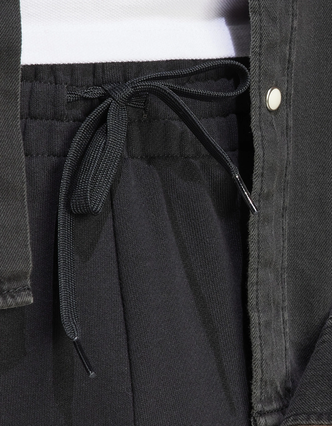 Mens Fleece Cargo Shorts (Black)