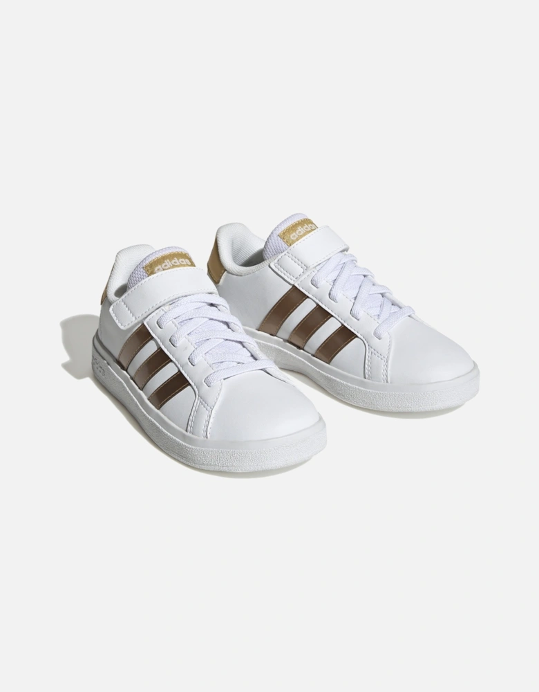 Junior Grand Court 2.0 EL Trainers (White/Gold)