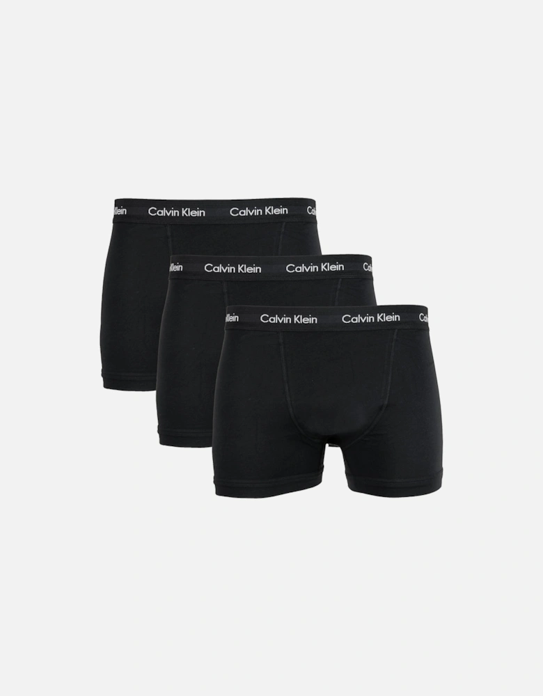 Mens 3 Pack Contrast Band Boxers (Black)