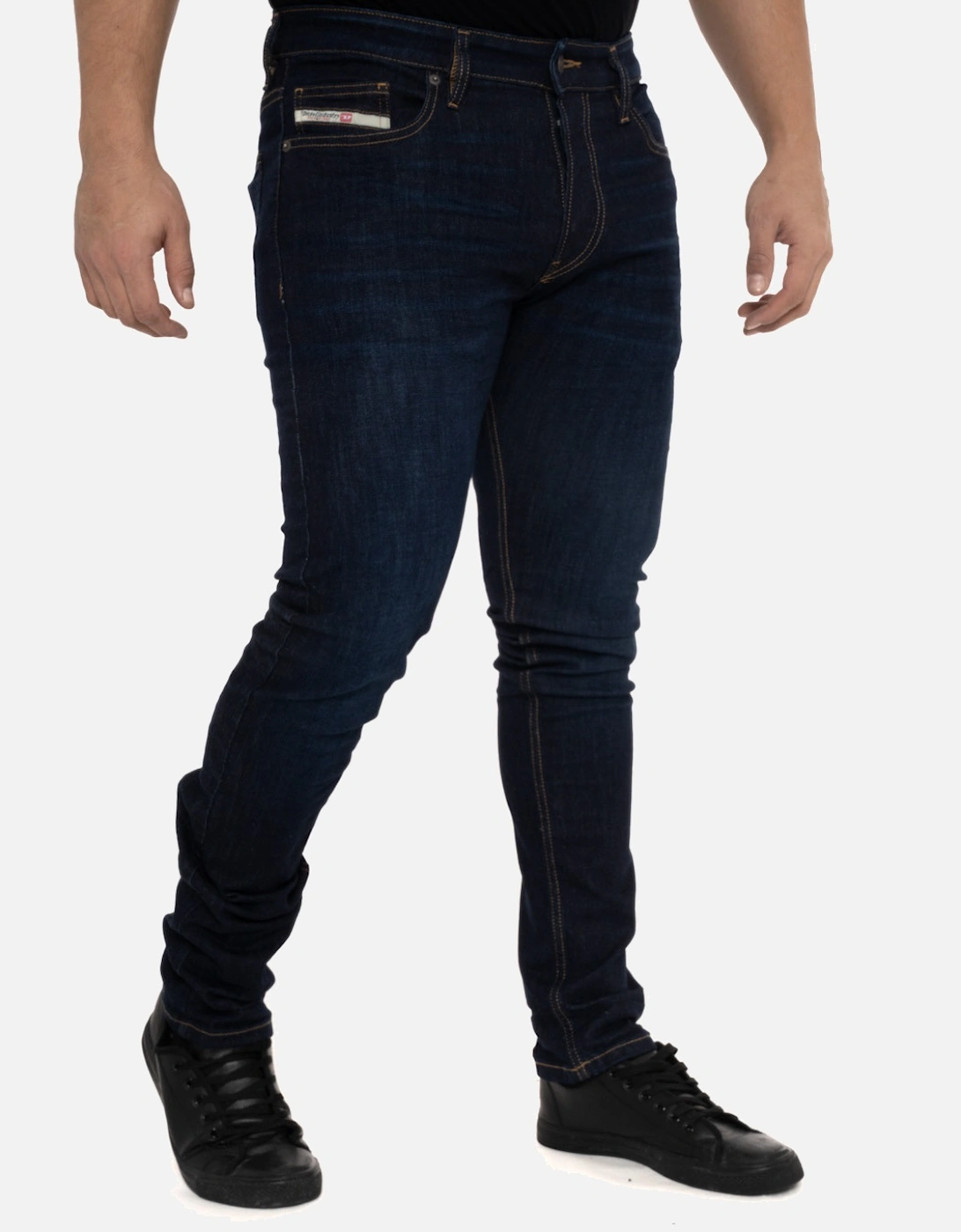 Mens D-Luster Slim Fit Jeans (Dark Blue), 7 of 6