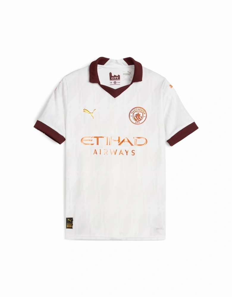 Youths Manchester City Away Shirt 2023/24 (White)