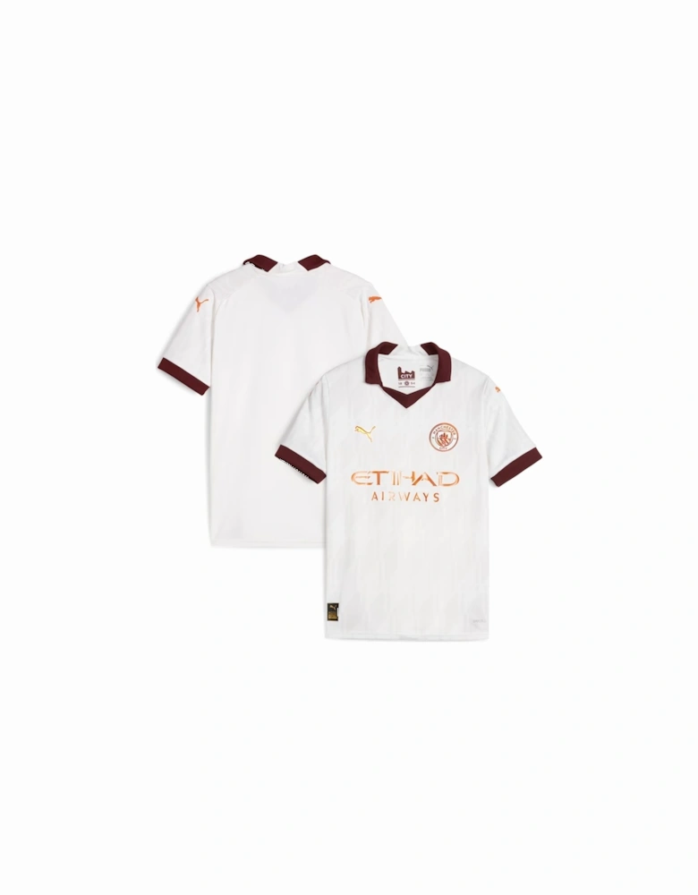 Youths Manchester City Away Shirt 2023/24 (White)