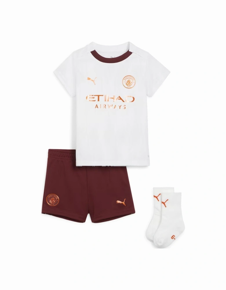 Juniors Manchester City Mini Away Kit 2023/24 Season (White)