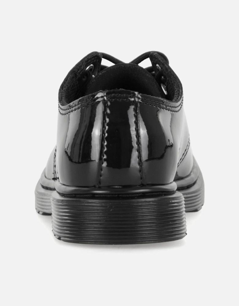 Dr. Martens Juniors Everly Patent Shoes (Black)