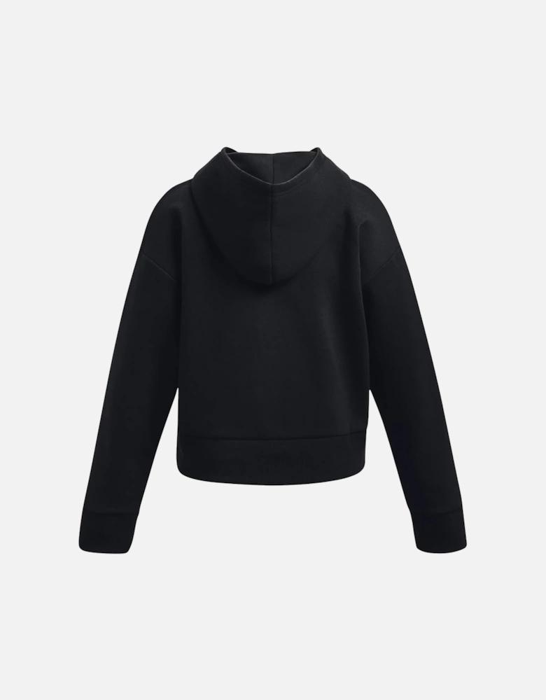 Youths Girls Rival Crop Hoodie (Black)