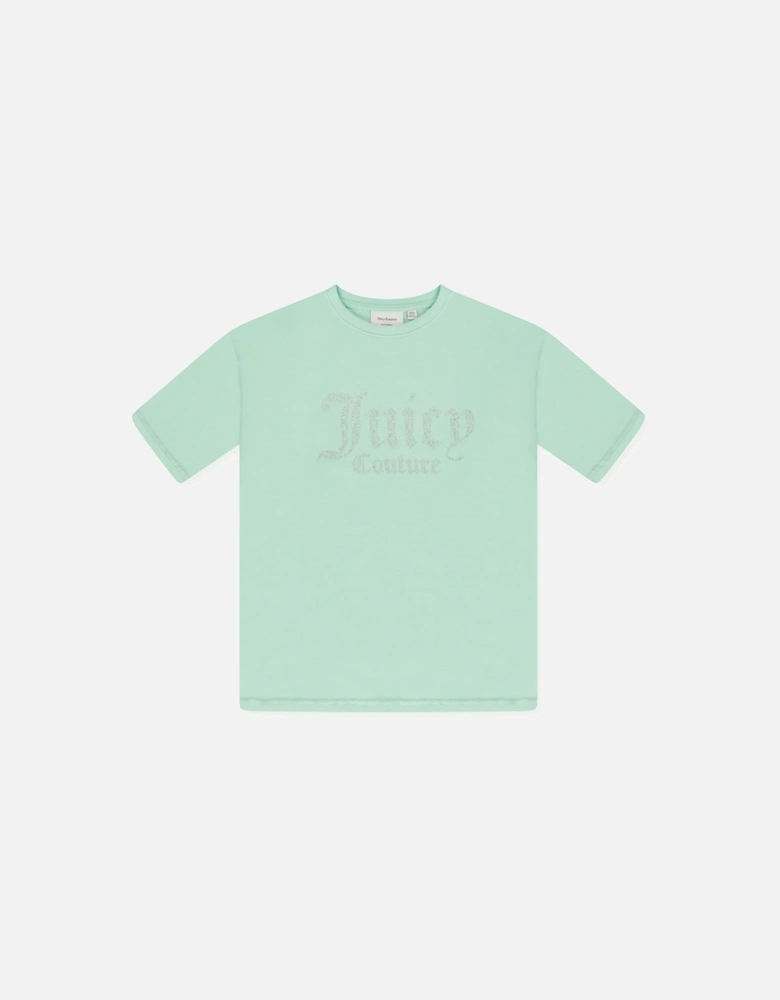 Youths Diamante T-Shirt (Mint)