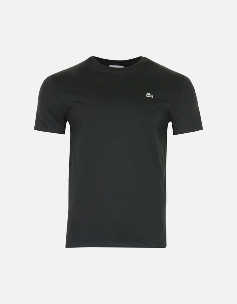Mens Plain Crew T-Shirt (Black)