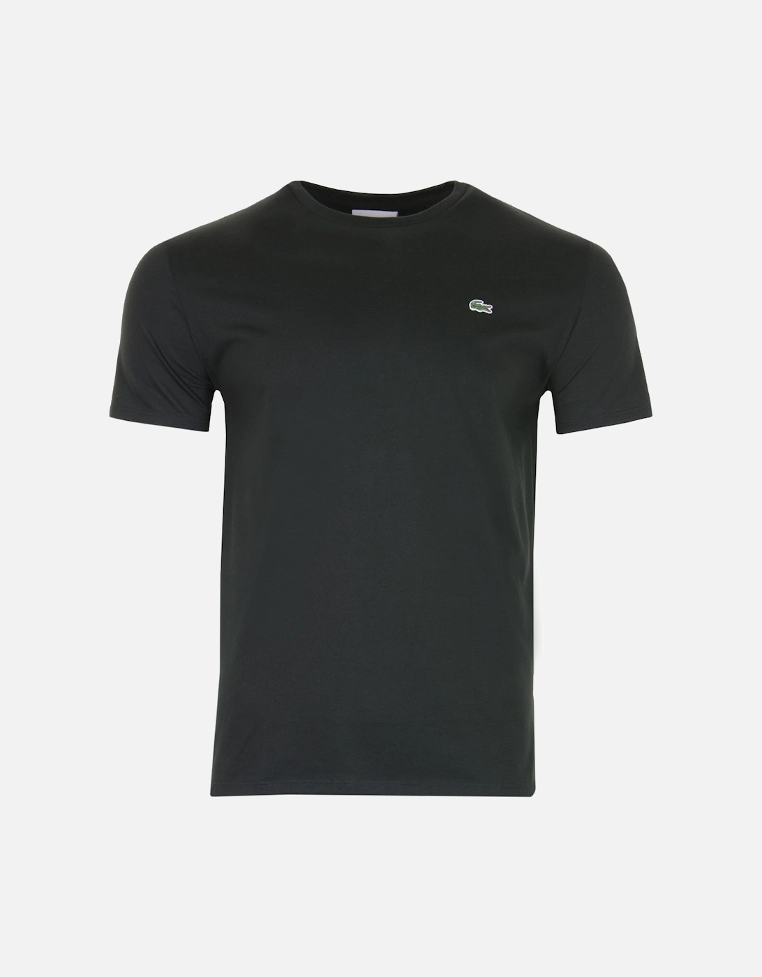 Mens Plain Crew T-Shirt (Black), 3 of 2