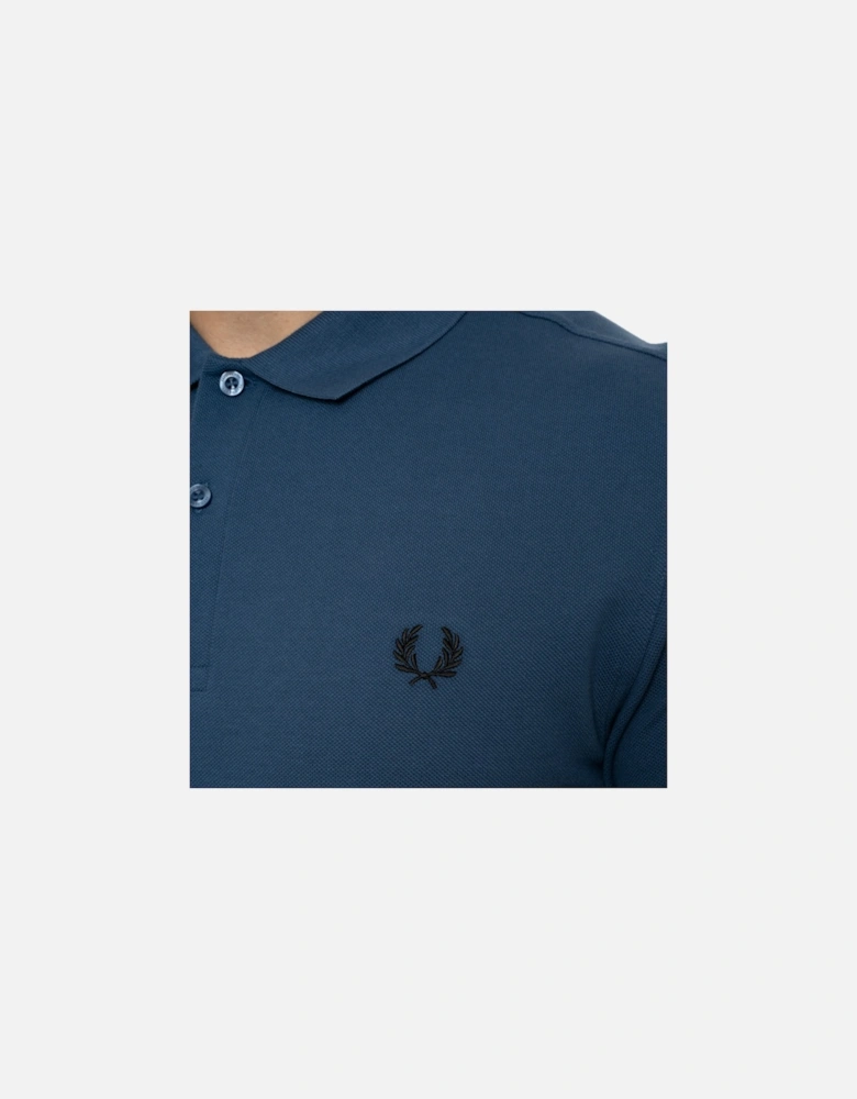 Mens Plain Polo Shirt (Blue)