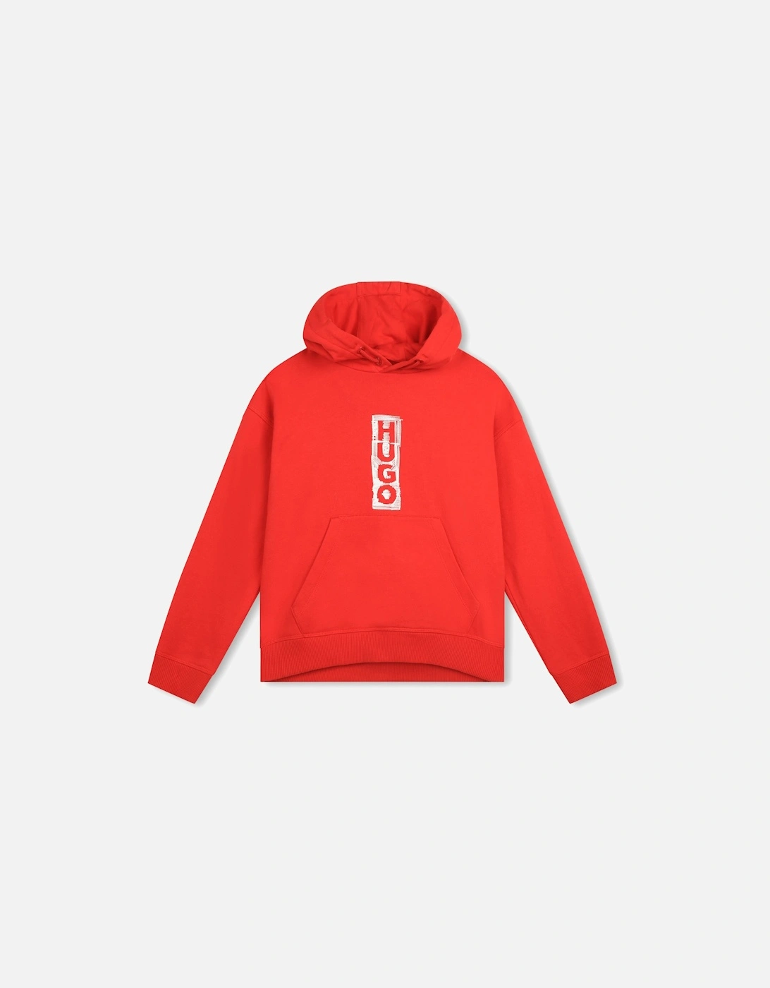 Juniors Vertical Print Logo Hoodie (Red), 4 of 3