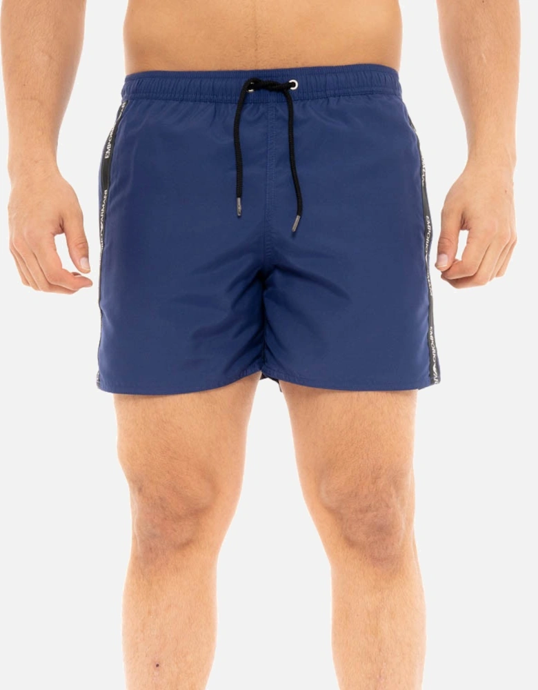 Mens Taped Leg Swim Shorts (Blue)