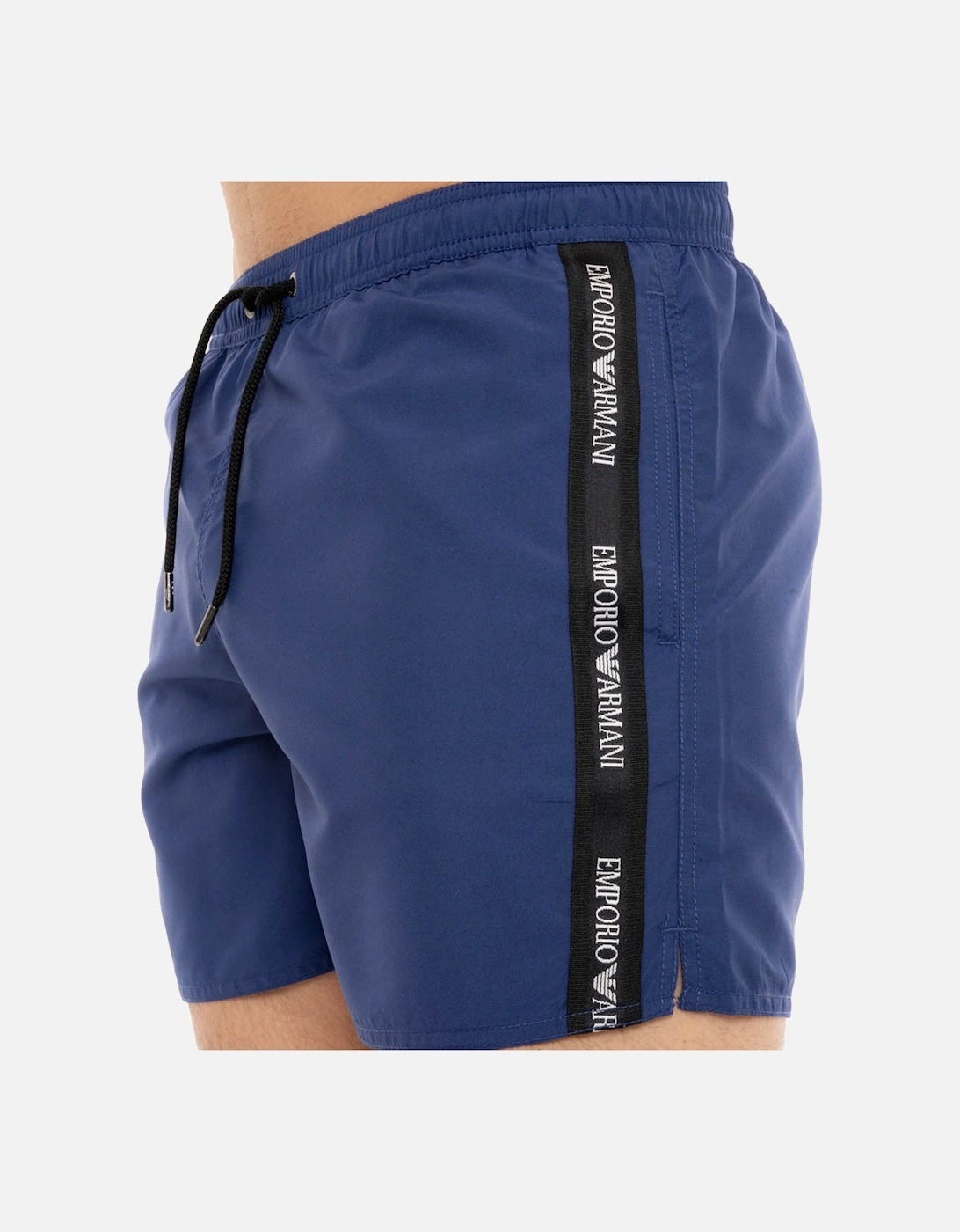 Mens Taped Leg Swim Shorts (Blue)