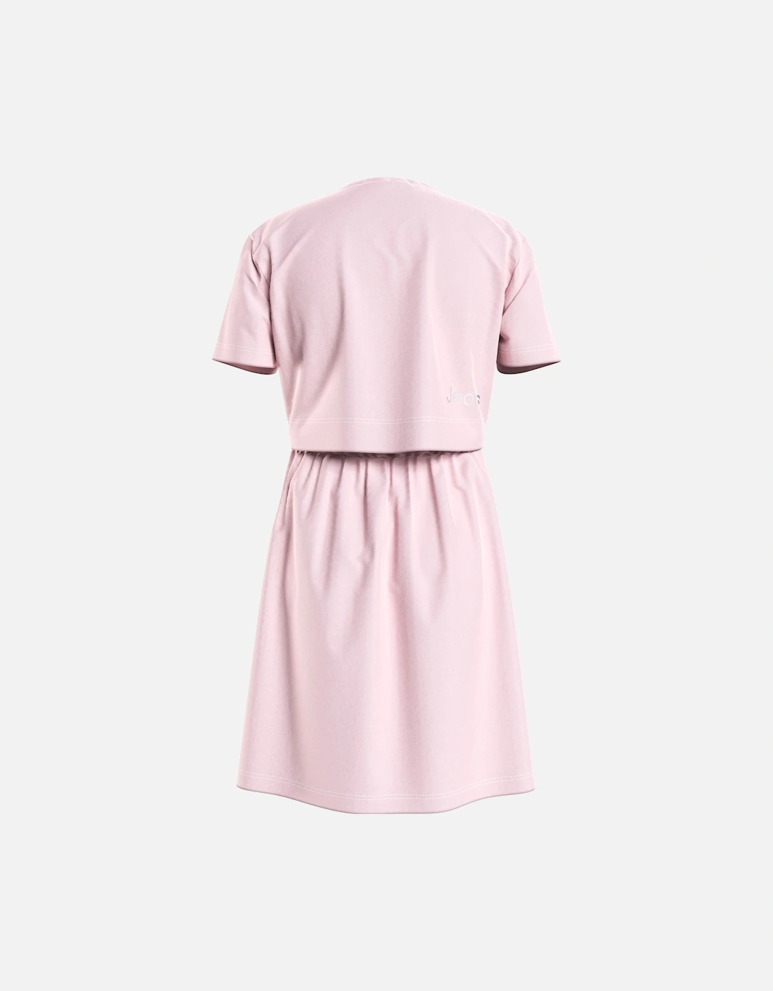 Juniors Silver Logo T-Shirt Dress (Pink)