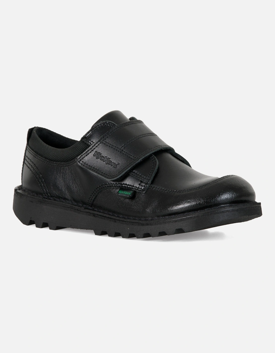 Juniors Scuff Lo Leather Shoes (Black), 5 of 4