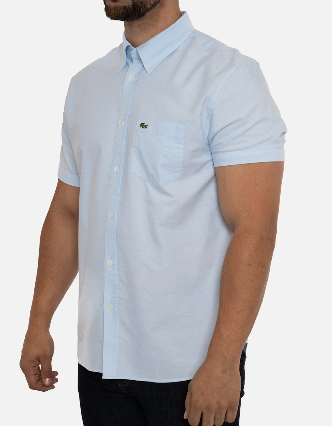 Mens Short Sleeve Oxford Shirt (Sky)