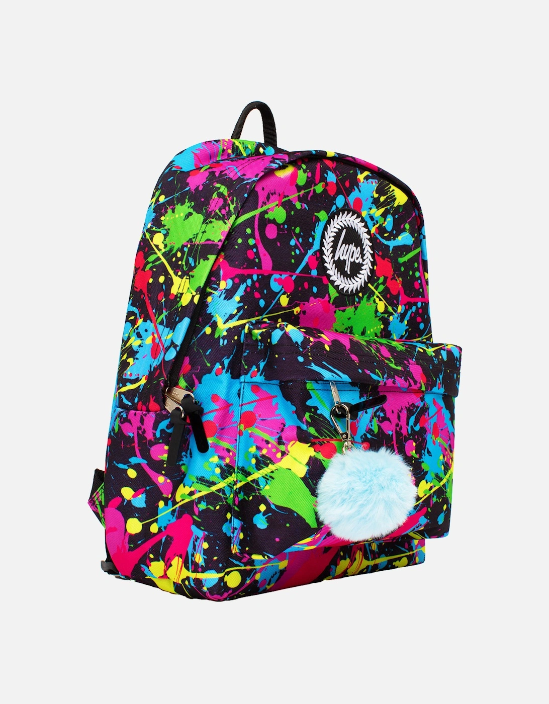 Rainbow Paint Splatter Backpack (Black)