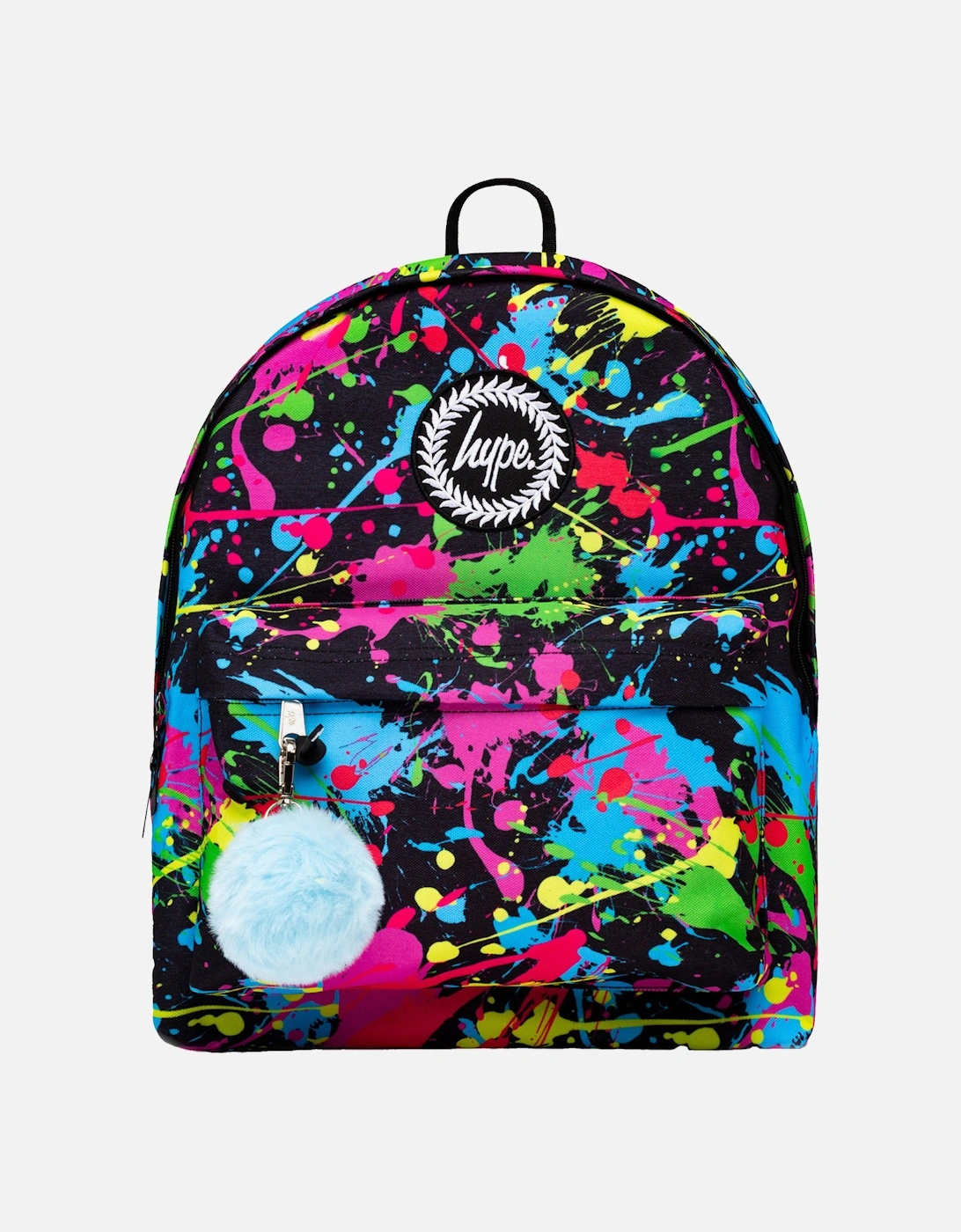 Rainbow Paint Splatter Backpack (Black), 9 of 8