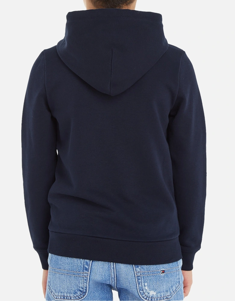 Juniors Rubberised Logo Hoodie (Navy)