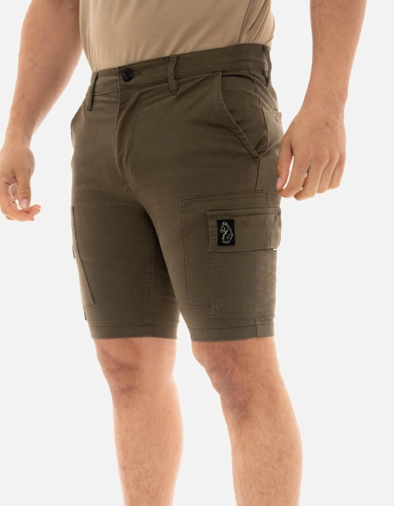 LUKE Mens Hawkeye Pierce Pocket Cargo Shorts (Green)