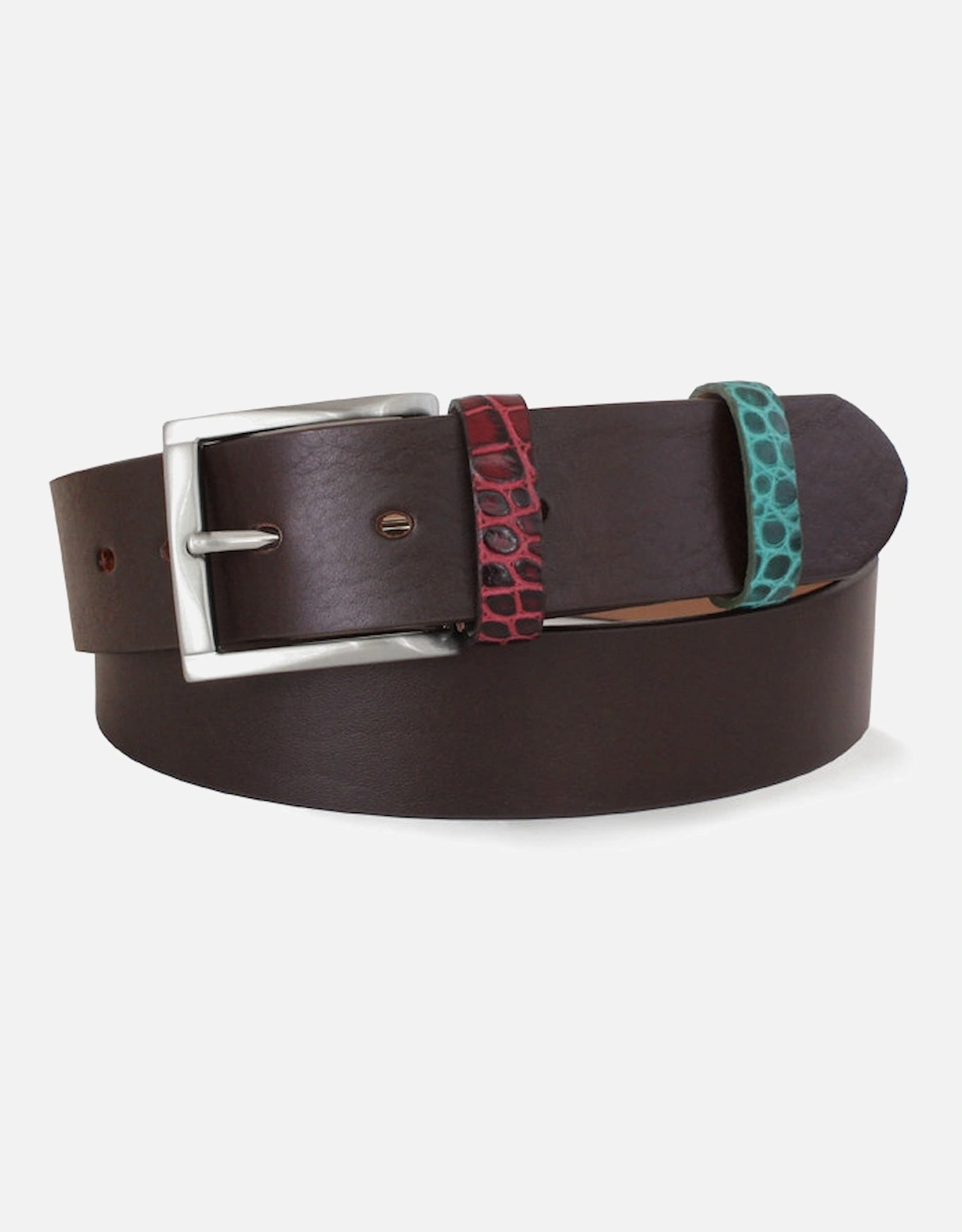 Mens Leather Belt (Brown), 2 of 1