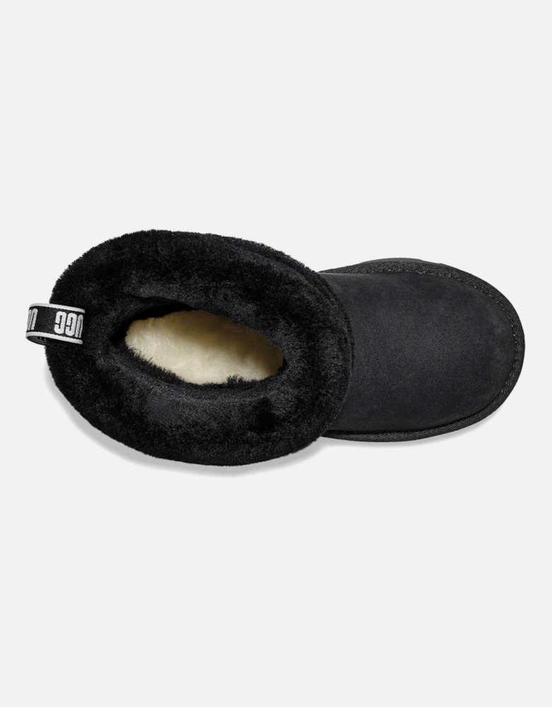 Juniors Fluff Mini Quilted Boots (Black)