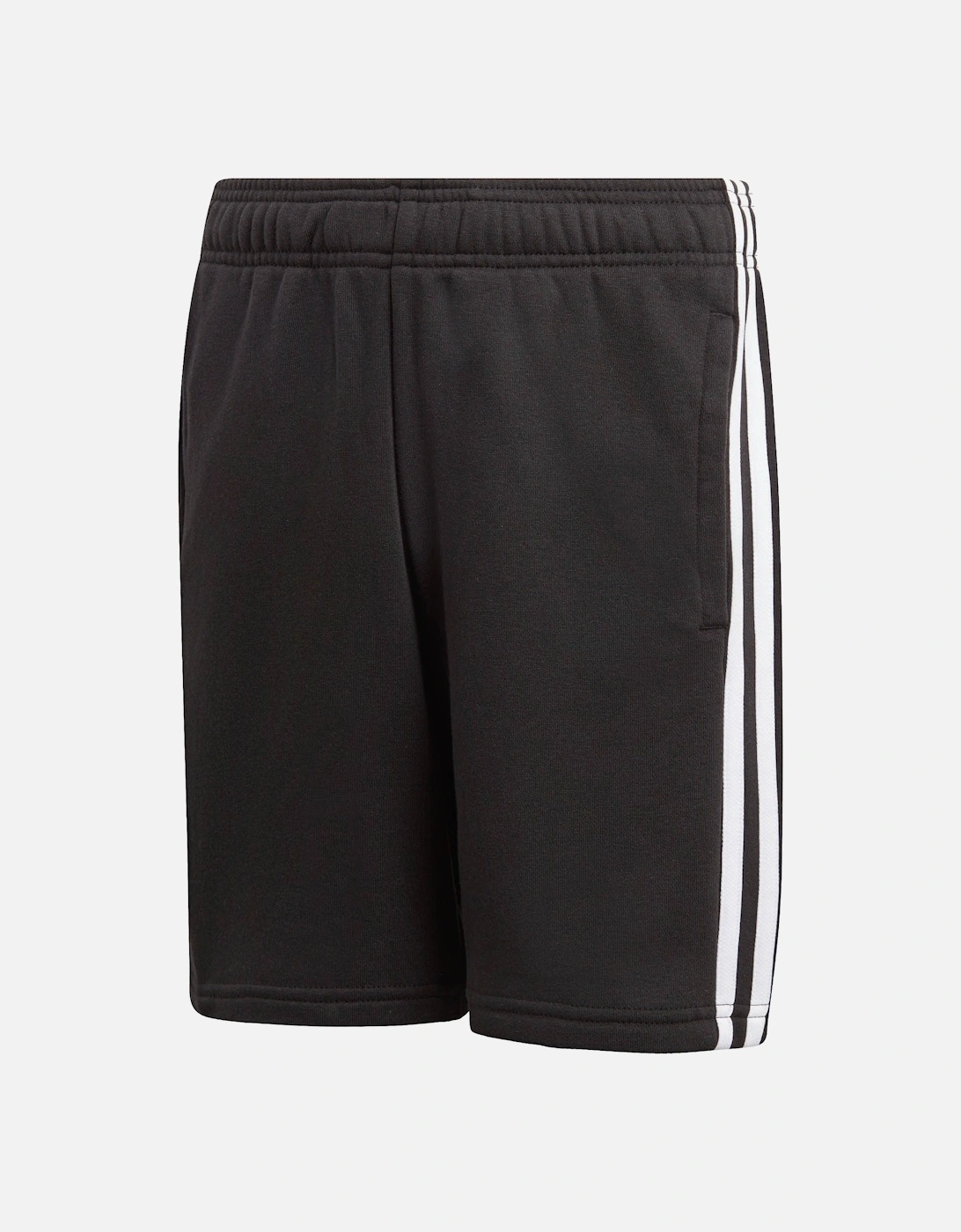 Juniors Essentials 3-Stripe Knit Shorts (Black), 6 of 5