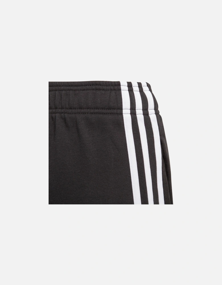 Juniors Essentials 3-Stripe Knit Shorts (Black)