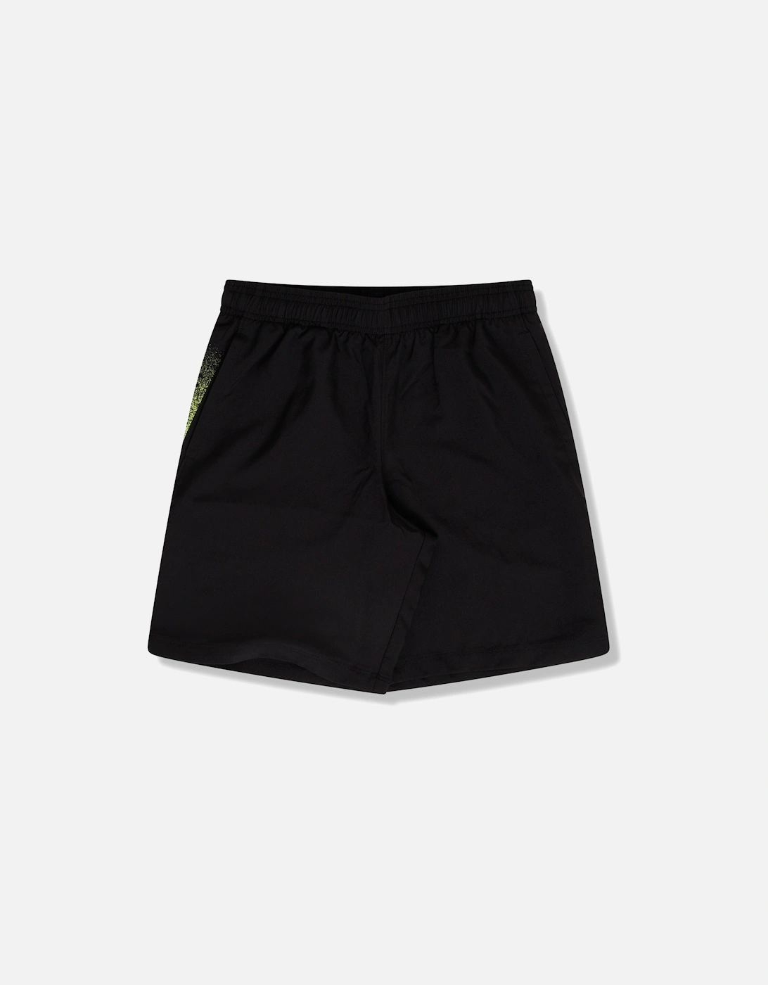 Juniors Woven Graphic Shorts (Black/Lime), 3 of 2