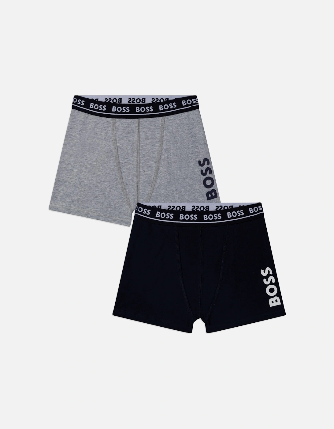 Juniors 2-Pack Boxer Shorts (Navy/Grey), 8 of 7