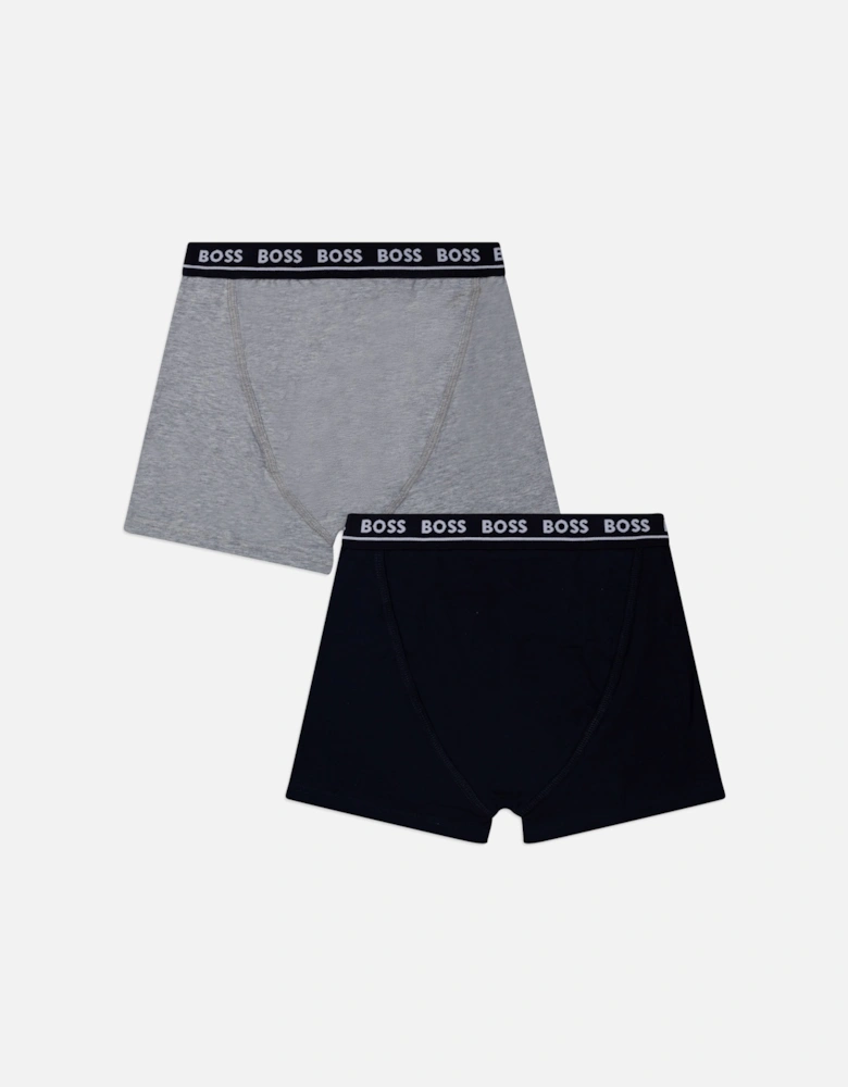 Juniors 2-Pack Boxer Shorts (Navy/Grey)