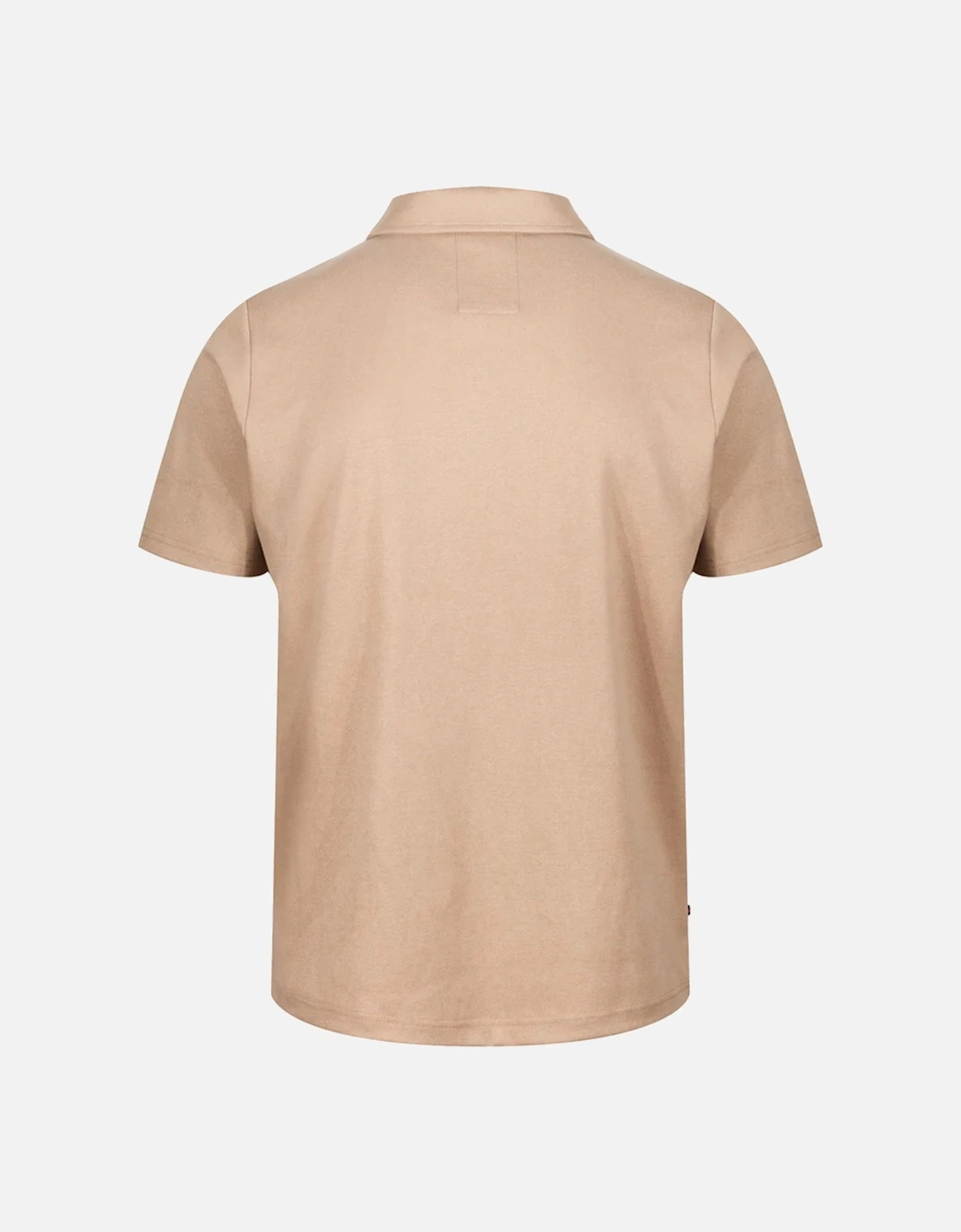 Luke Mens Fairfax Zip Polo Shirt (Oatmeal)