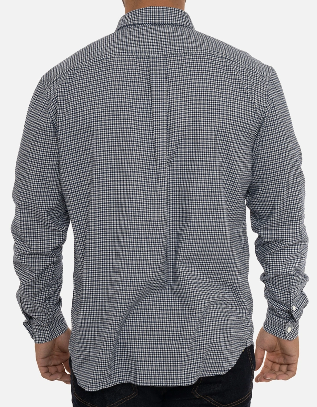 Mens Check Shirt (Navy/White)