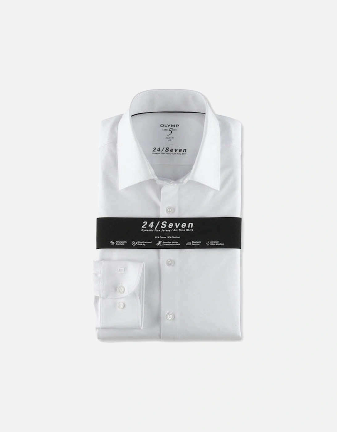 Mens 24/Seven Body Fit Shirt (White), 4 of 3