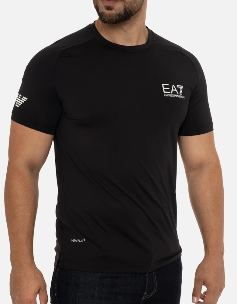 Mens Ventus 7 Small Logo T-Shirt (Black)