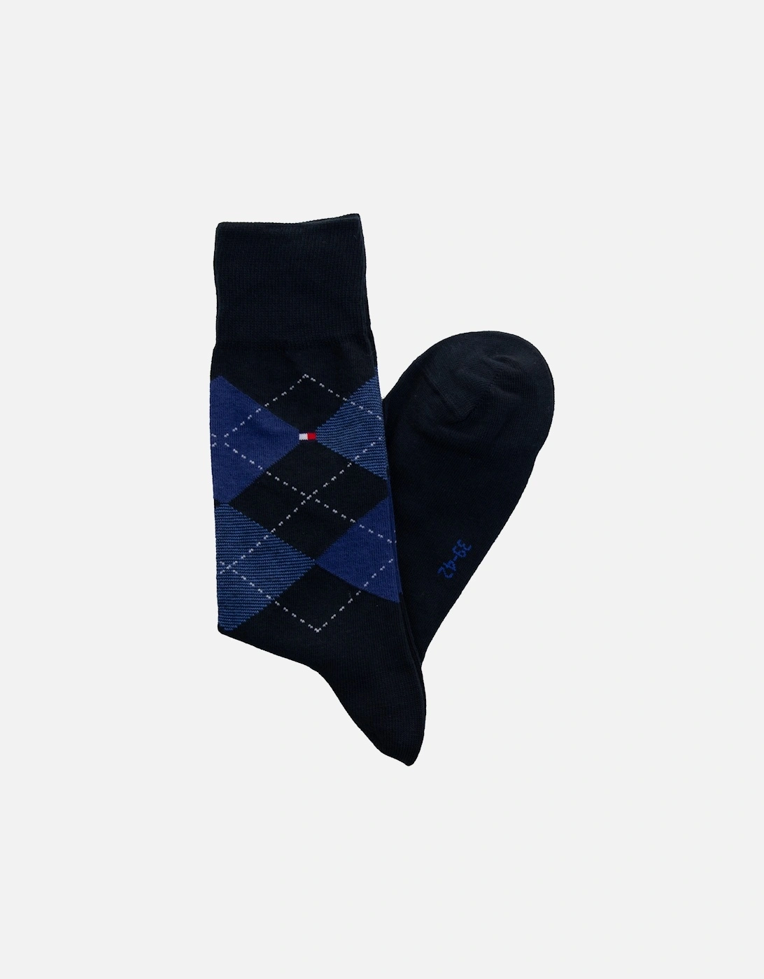 Tommy Hilfiger Mens Sock Check 2 Pack (Blue)