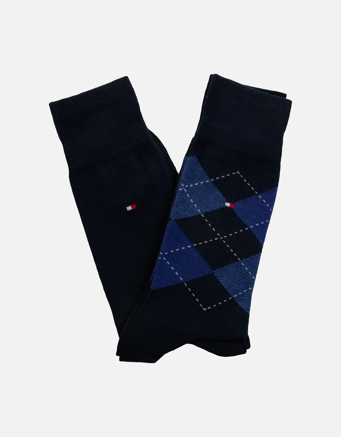 Tommy Hilfiger Mens Sock Check 2 Pack (Blue), 6 of 5