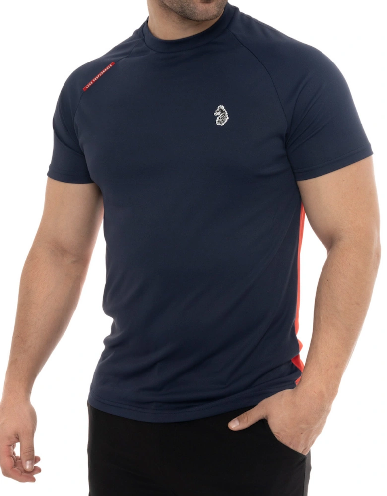 Luke Mens Cruch Perfromace T-Shirt (Navy/Red)