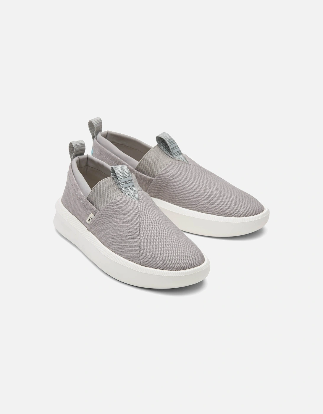 Mens Heritage Canvas Slip-On Shoes (Grey), 3 of 2
