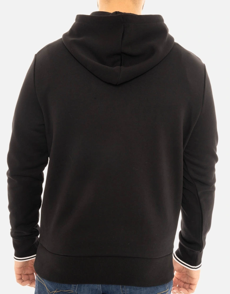 Mens Tipped Hooded Sweatshirt (Black)