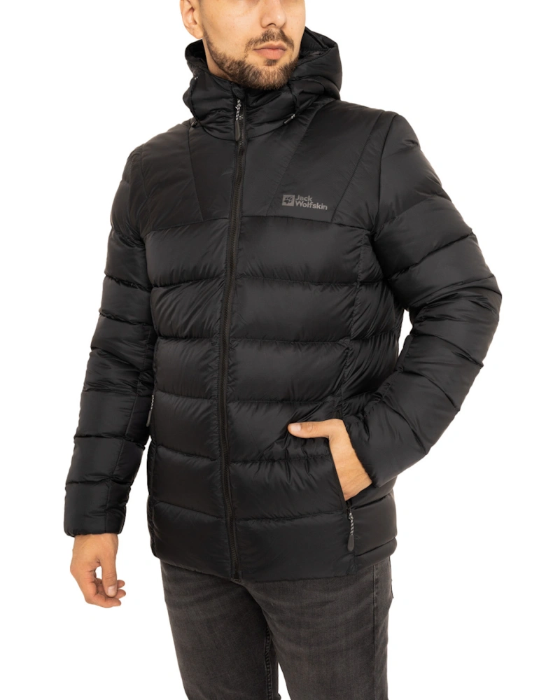 Jack Wolskin Mens Nebelhorn Down Hooded Jacket (Black)