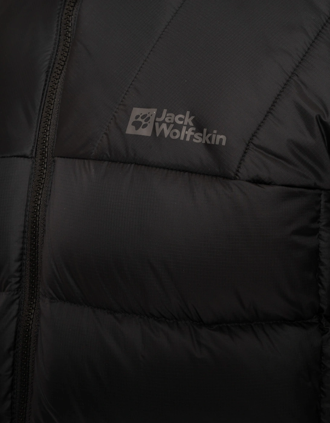 Jack Wolskin Mens Nebelhorn Down Hooded Jacket (Black)