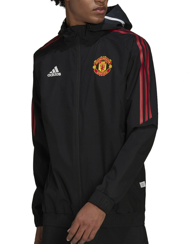 Mens Manchester United All Weather Jacket (Black)