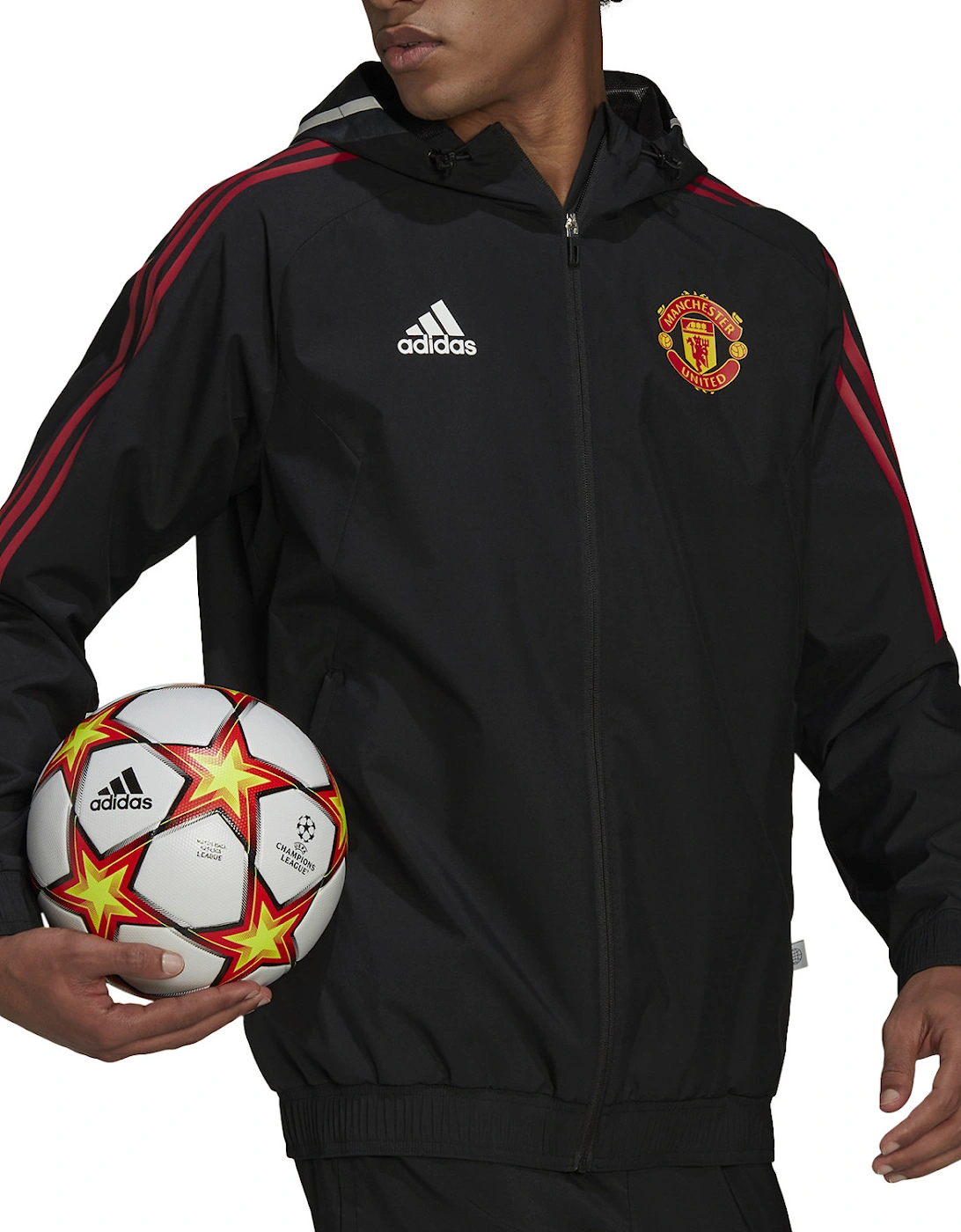 Mens Manchester United All Weather Jacket (Black)