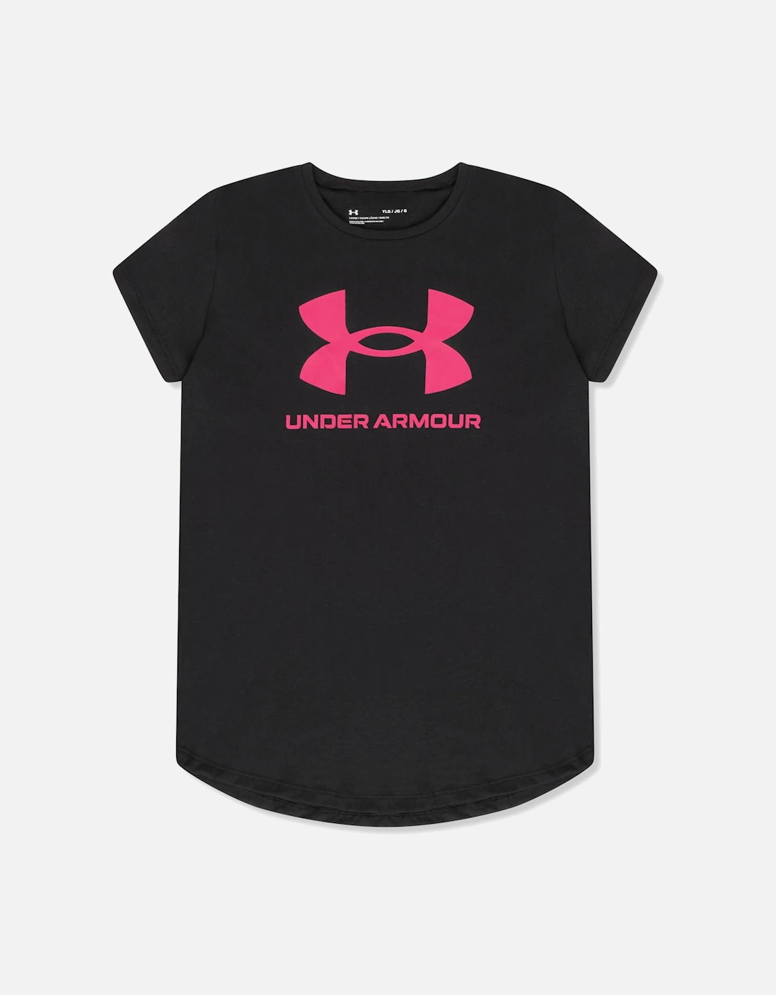 Juniors Girls Sportstyle Logo T-Shirt (Black), 3 of 2